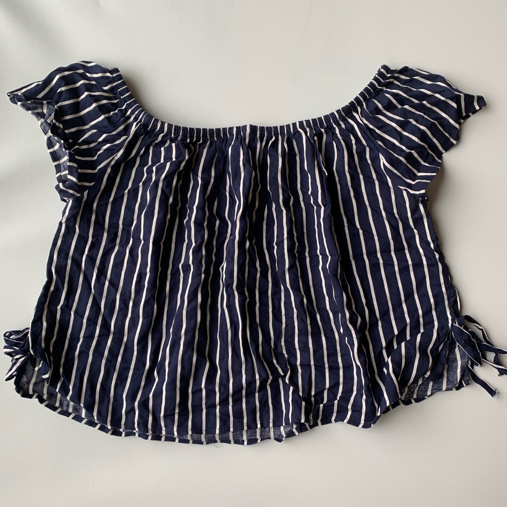 H&M Divided blue with stripes top size 2